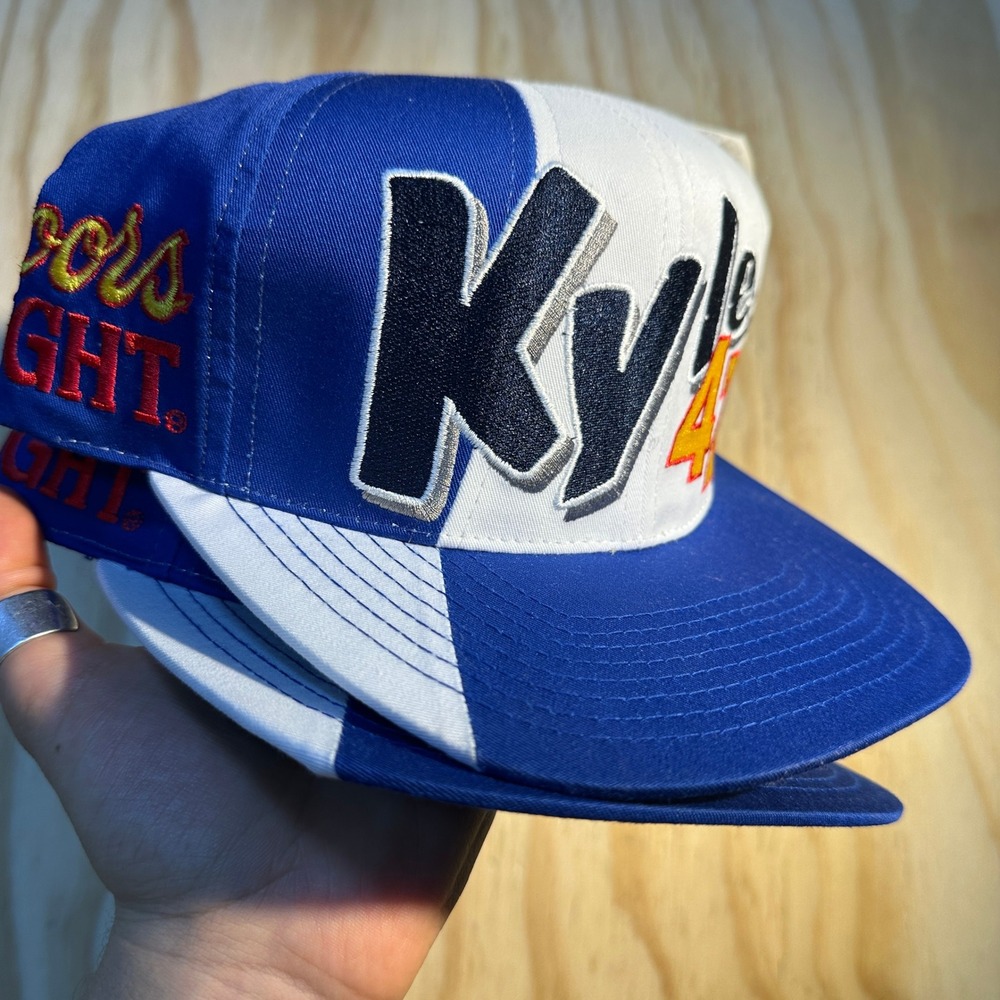 CFS Kyle Petty 42 Coors Light NASCAR Racing Snapback Hat Blue White OSFM